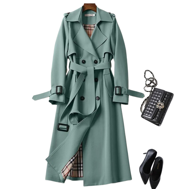 Elegante Lange Dames Trenchcoat - Mariëlle