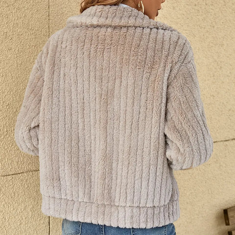 Casual Cardigan van pluche - Janika