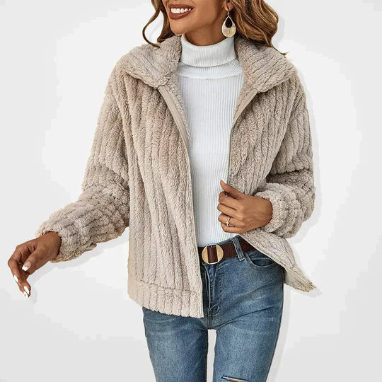 Casual Cardigan van pluche - Janika