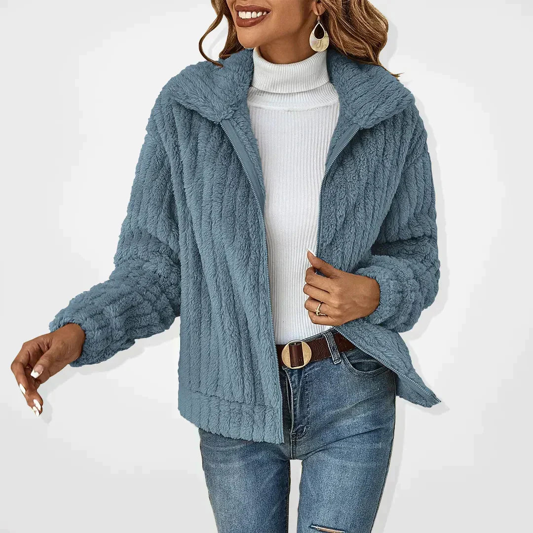 Casual Cardigan van pluche - Janika