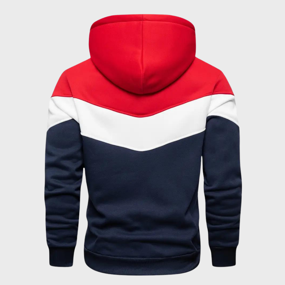 Heren-Tri-Color Hoodie - Gareth