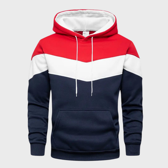 Heren-Tri-Color Hoodie - Gareth