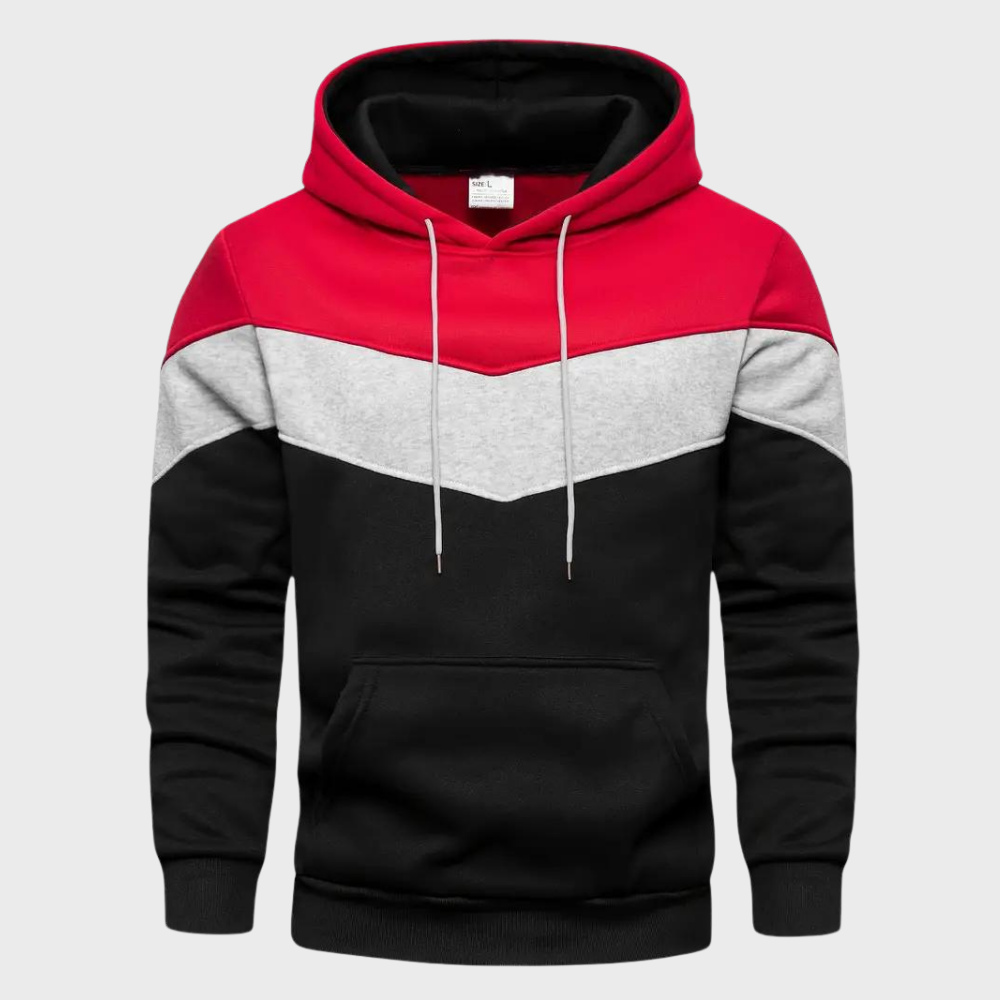 Heren-Tri-Color Hoodie - Gareth