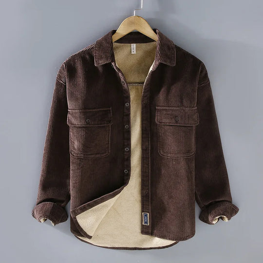 Corduroy Met Fleece Heren Winterjas - Josiah