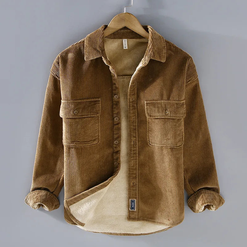 Corduroy Met Fleece Heren Winterjas - Josiah