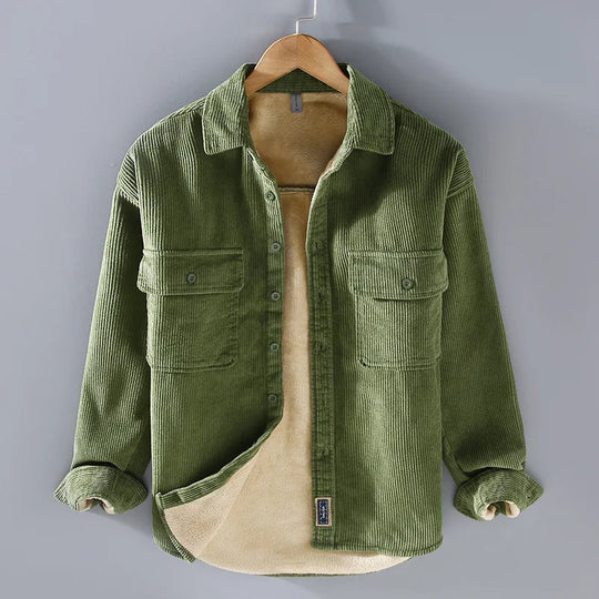 Corduroy Met Fleece Heren Winterjas - Josiah