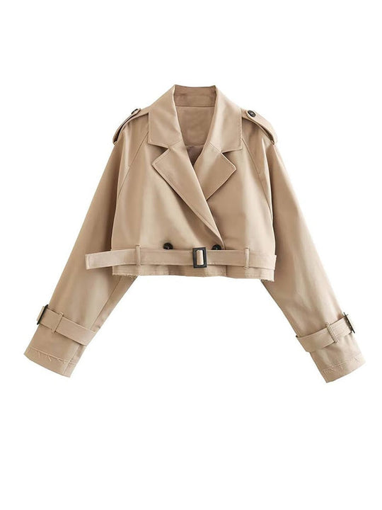 Cropped Trenchcoat voor dames - Layla