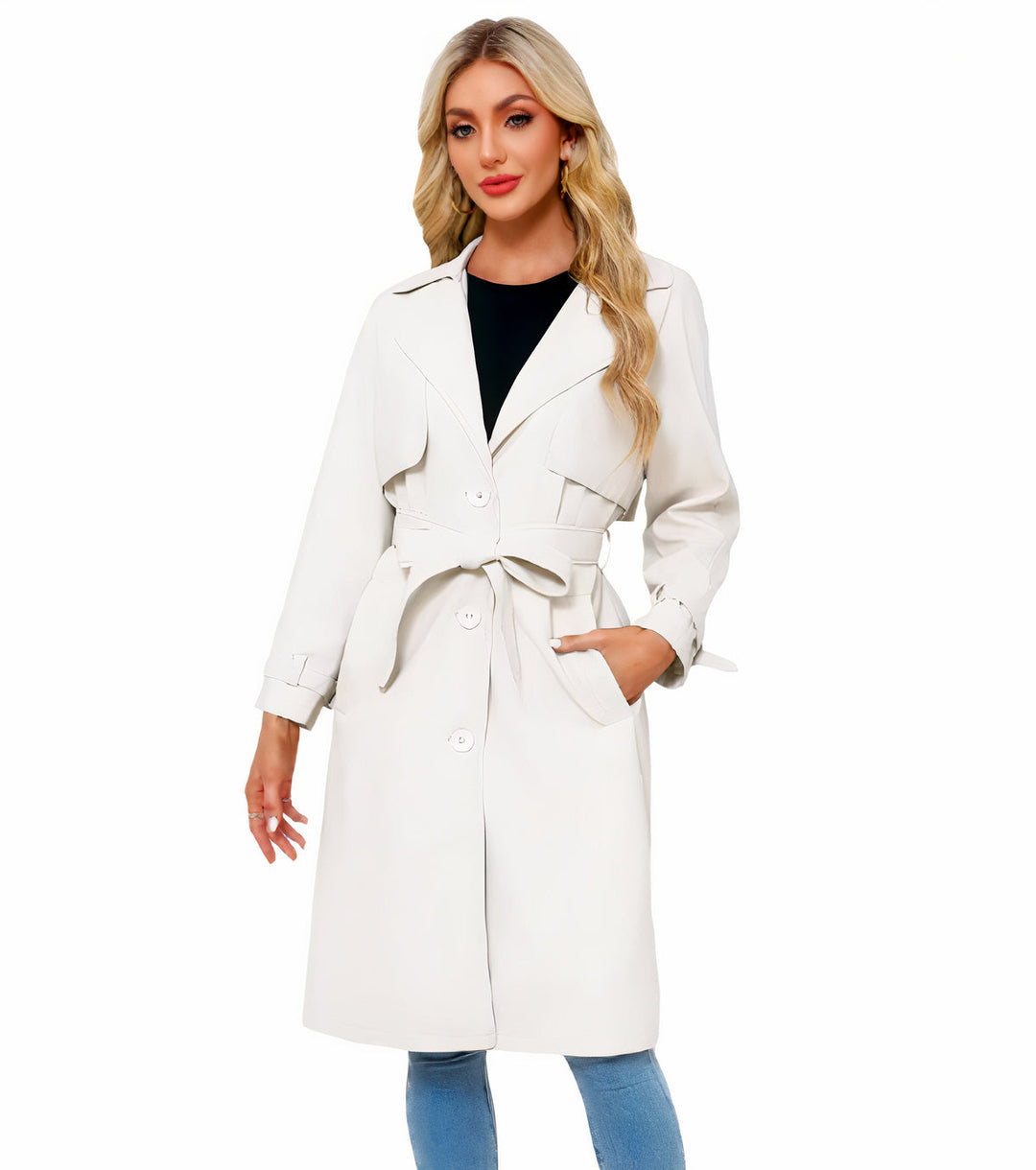 Leren Trench Coat voor Dames - Audrina