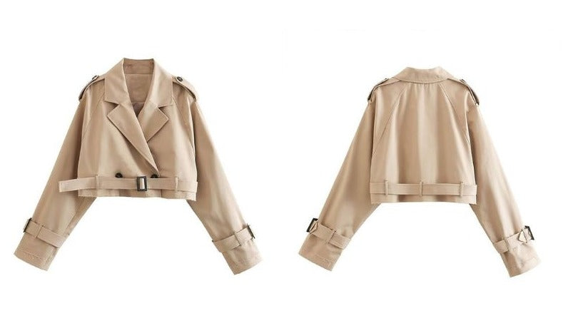 Cropped Trenchcoat voor dames - Layla