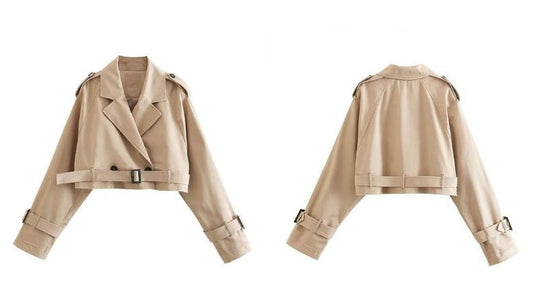 Cropped Trenchcoat voor dames - Layla