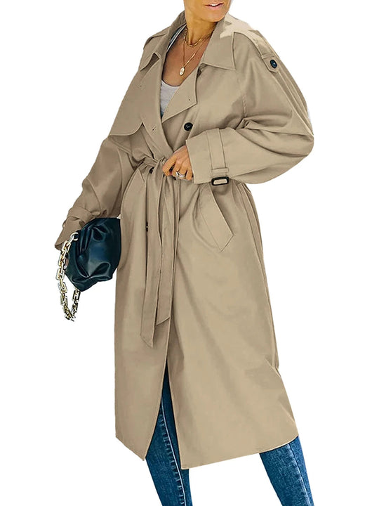 Trenchcoat met Twee Rijen Knopen voor Dames