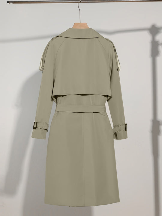 Effen Gekleurde Trenchcoat voor Dames