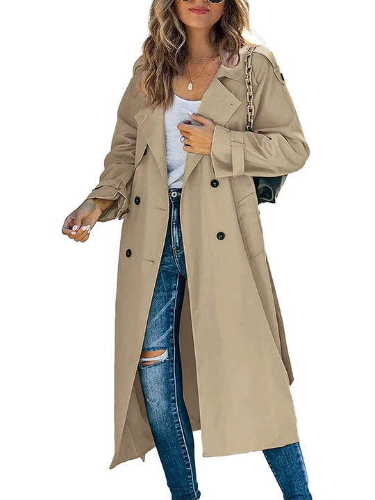 Trenchcoat met Twee Rijen Knopen voor Dames